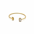 Bracciale bangle oro madreperla sfondo bianco