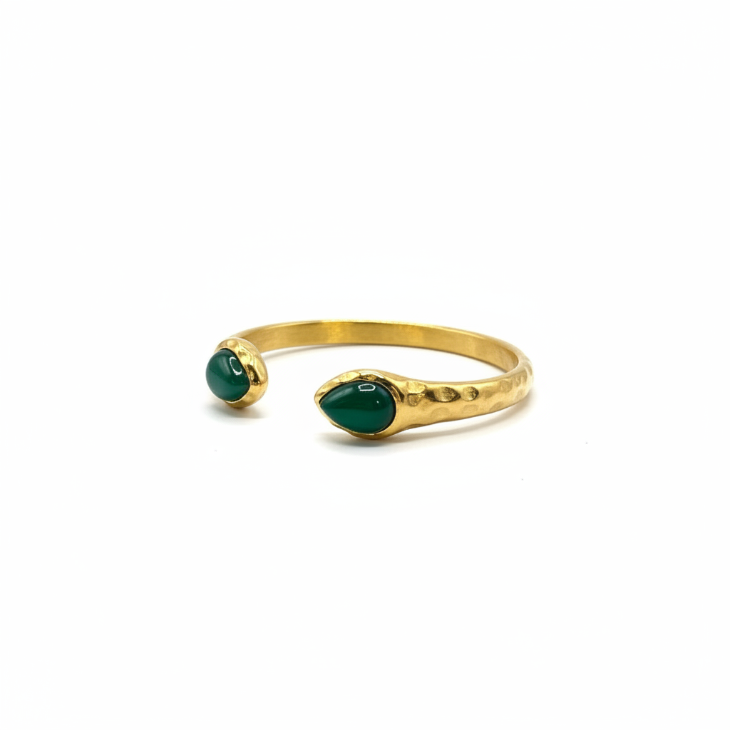 Bracciale Verde Oro — Sfondo Bianco